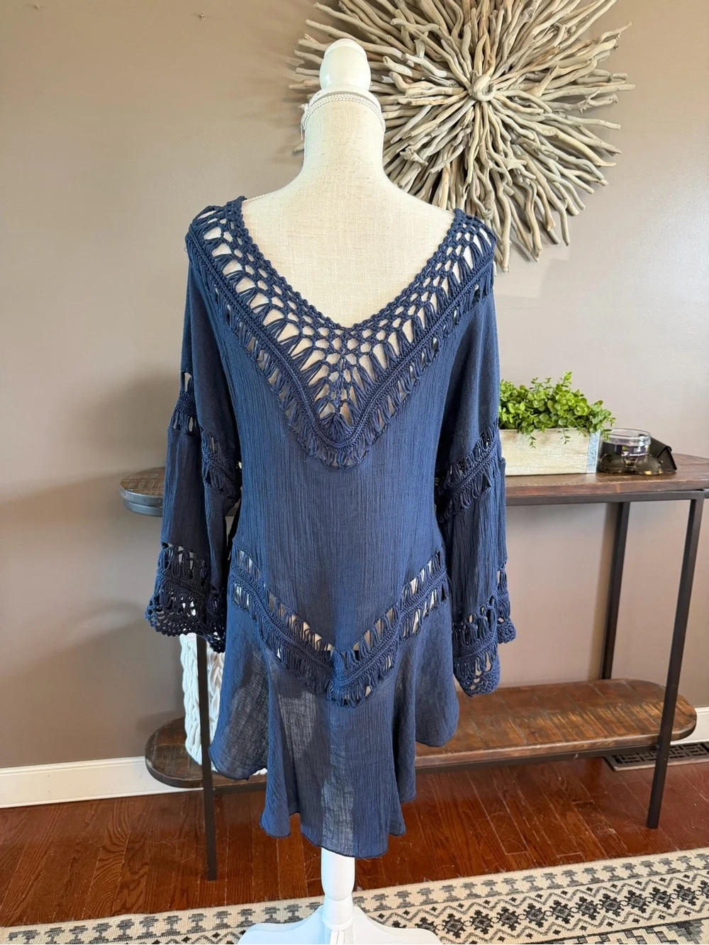 Boho style‎ navy blue swim cover